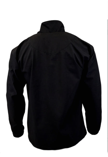 Solid Black Premium Tactical Hunting Jacket – Windbreaker & Waterproof Rain Gear